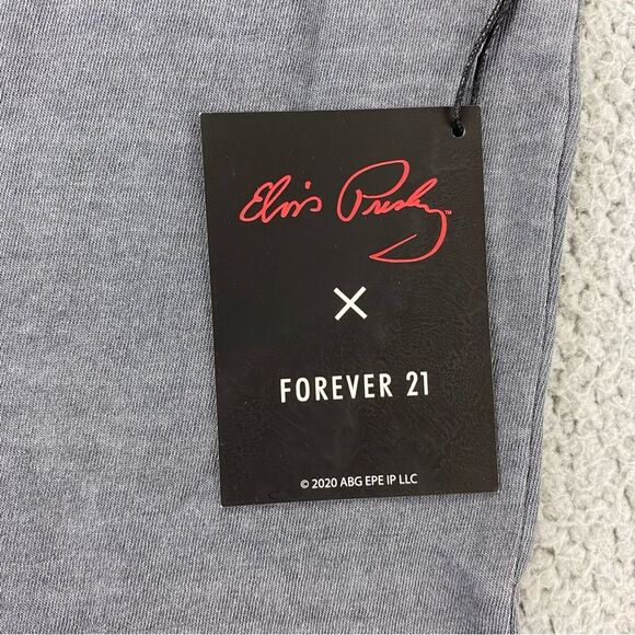 Forever 21 x Elvis Presley Grey Distressed Short Sleeve Limited Edition Size: S - Picture 12 of 14